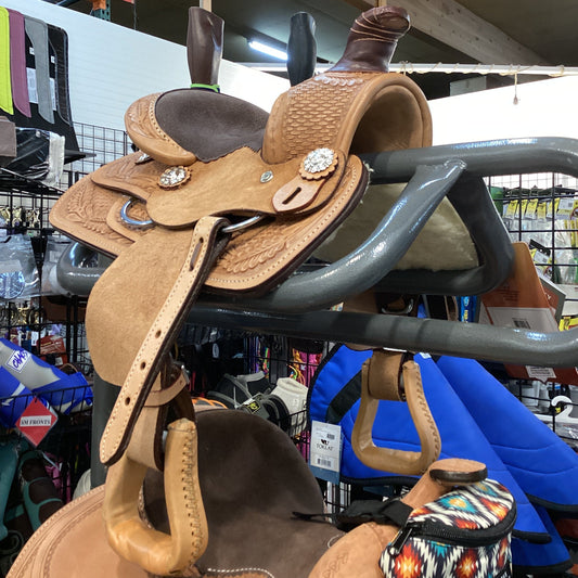 8" MINI WESTERN ROPER SADDLE, LIGHT