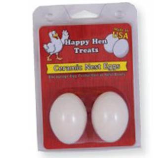 CERAMIC EGGS, WHITE 2PK