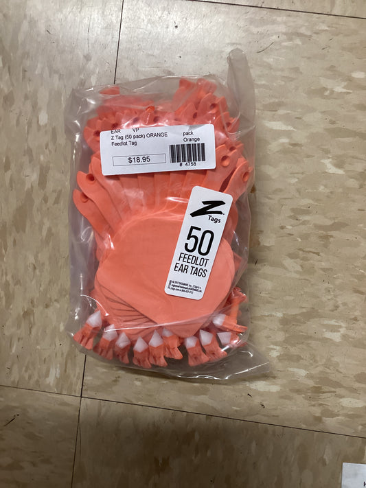 Z Tag (50 pack) ORANGE-Orange : pack
