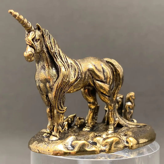 BRASS UNICORN DESKTOP DECORATION