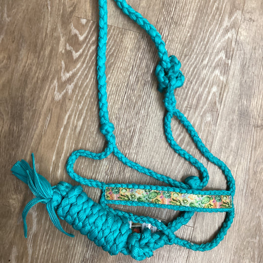 MULE TAPE HALTER WITH LEAD, TURQ