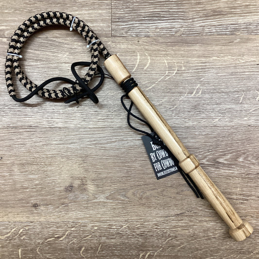 BULL WHIP 6FT BLACK TAN MAPLE-WHIP