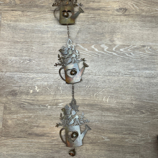 FLAMED TRIPLE WATERING CAN ORNAMENT