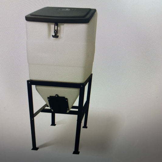 FEED BIN WITH STAND, BLACK