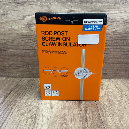 Screw-on Rod Insulator White-25pk