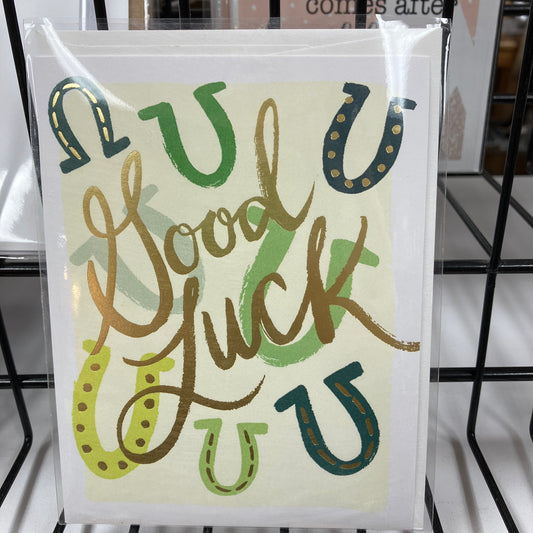 CARD: GOOD LUCK HORSESHOES