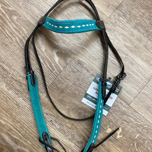 Buckstitch Brow Suede Turqoise