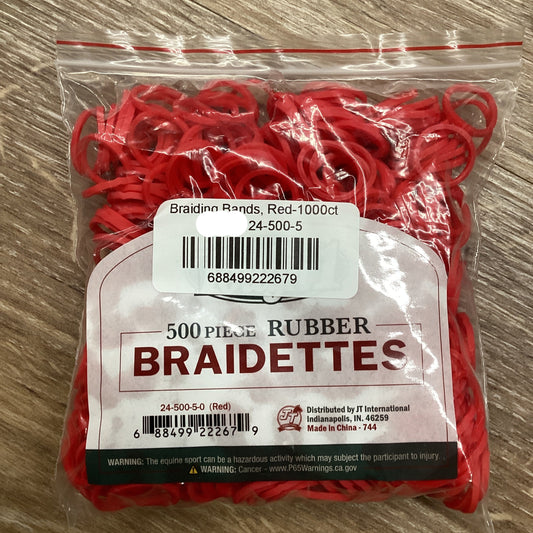 Braiding Bands, Red-500ct