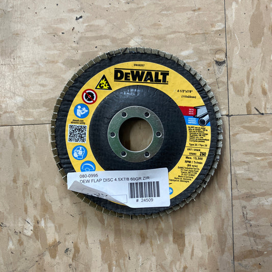 DEW FLAP DISC 4.5X7/8 60GR ZIR