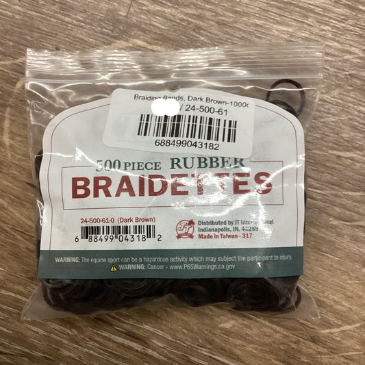 Braiding Bands, Dark Brown-500CT