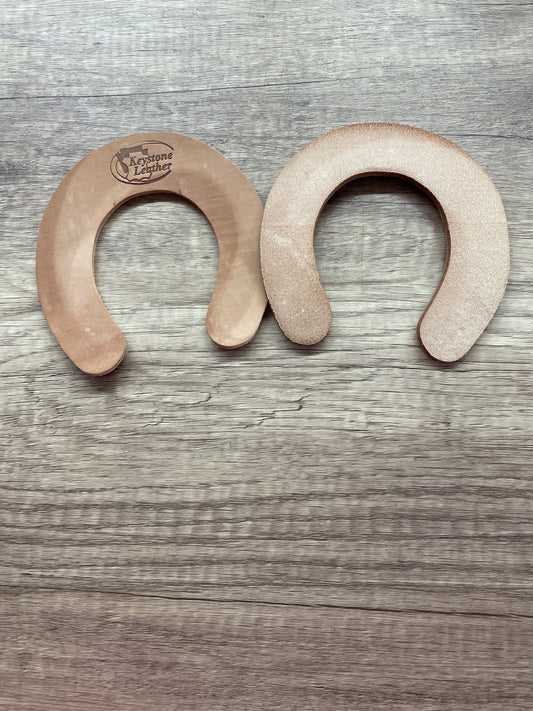 WIDE RIM, SMALL LEATHER PAD, PER PAIR