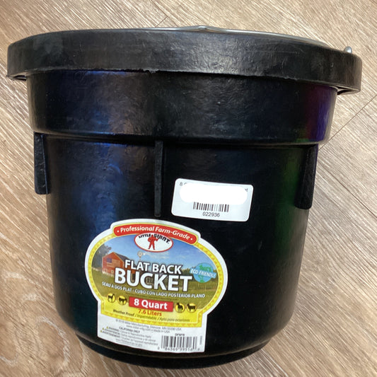 8 Quart Rubber Flat Back Bucket