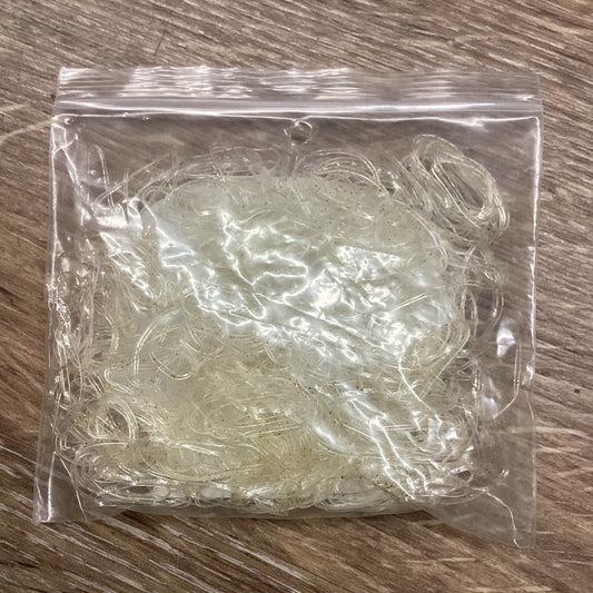 Braiding Bands, CLEAR GLITTER-500ct