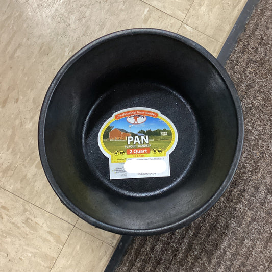 2 Quart Rubber Feed Pan-BUCKETS