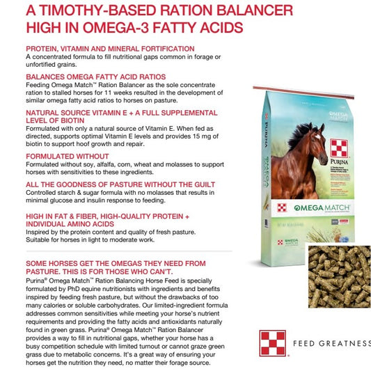 MP PUR HORSE - OMEGA MATCH HORSE RATION BALANCER 40LB