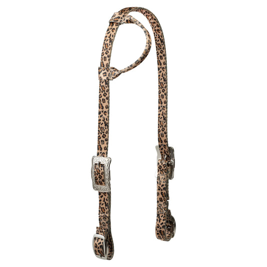 POLY SLIDING EAR HEADSTALL, LEOPARD
