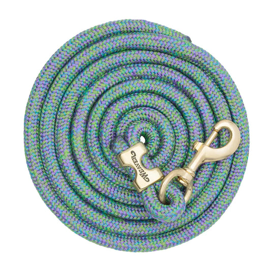 2026 WV Lead: Poly Rope, Brass Snap, 10' DARK PURPLE/SKY BLUE/LIME