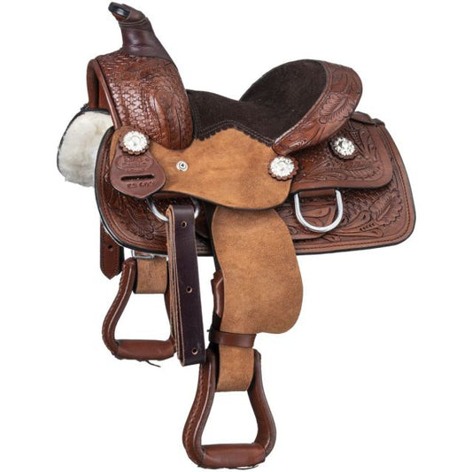 8" MINI WESTERN ROPER, LT CHESTNUT (DARK) SADDLE