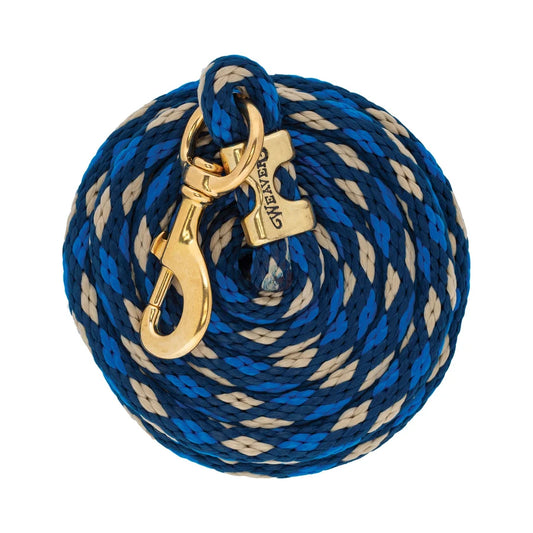 2026 WV Lead: Poly Rope, Brass Snap, 10' Navy/Blue/Tan