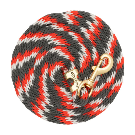 2026 WV Lead: Poly Rope, Brass Snap, 10' Graphite/Red/White