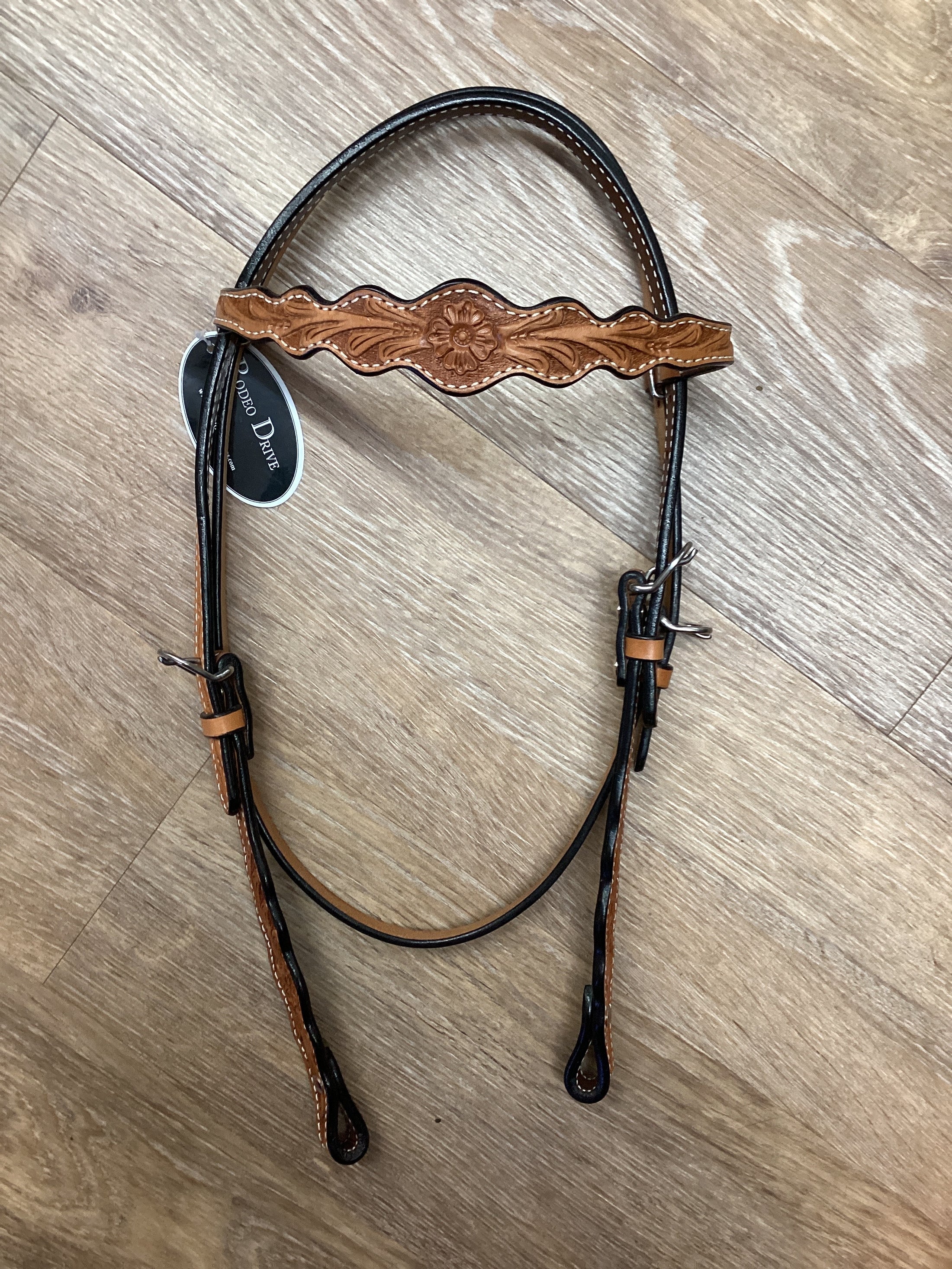 HEADSTALL: FLORAL SCALLOPED BROWBAND HEADSTALL