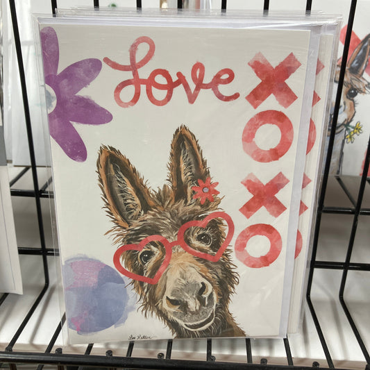 CARD: FARMHOUSE DONKEY V-DAY CARD
