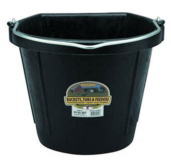 Rubber Flat Back Bucket 20qt