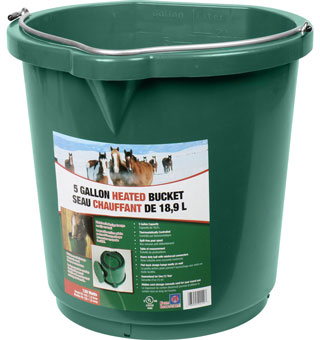HEATED BUCKET, 5 GAL FLAT BACK