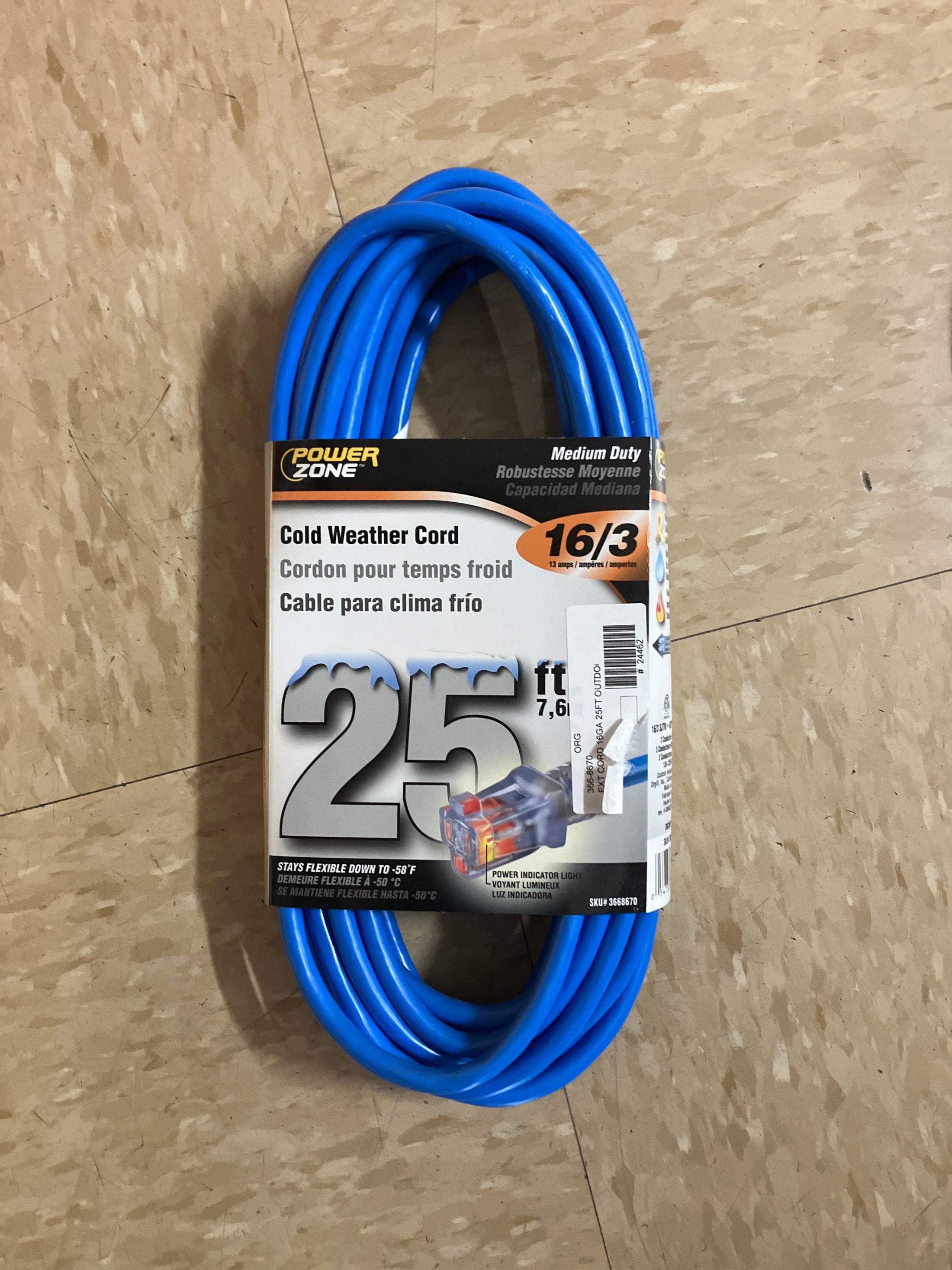 EXT CORD 16GA 25FT OUTDOOR