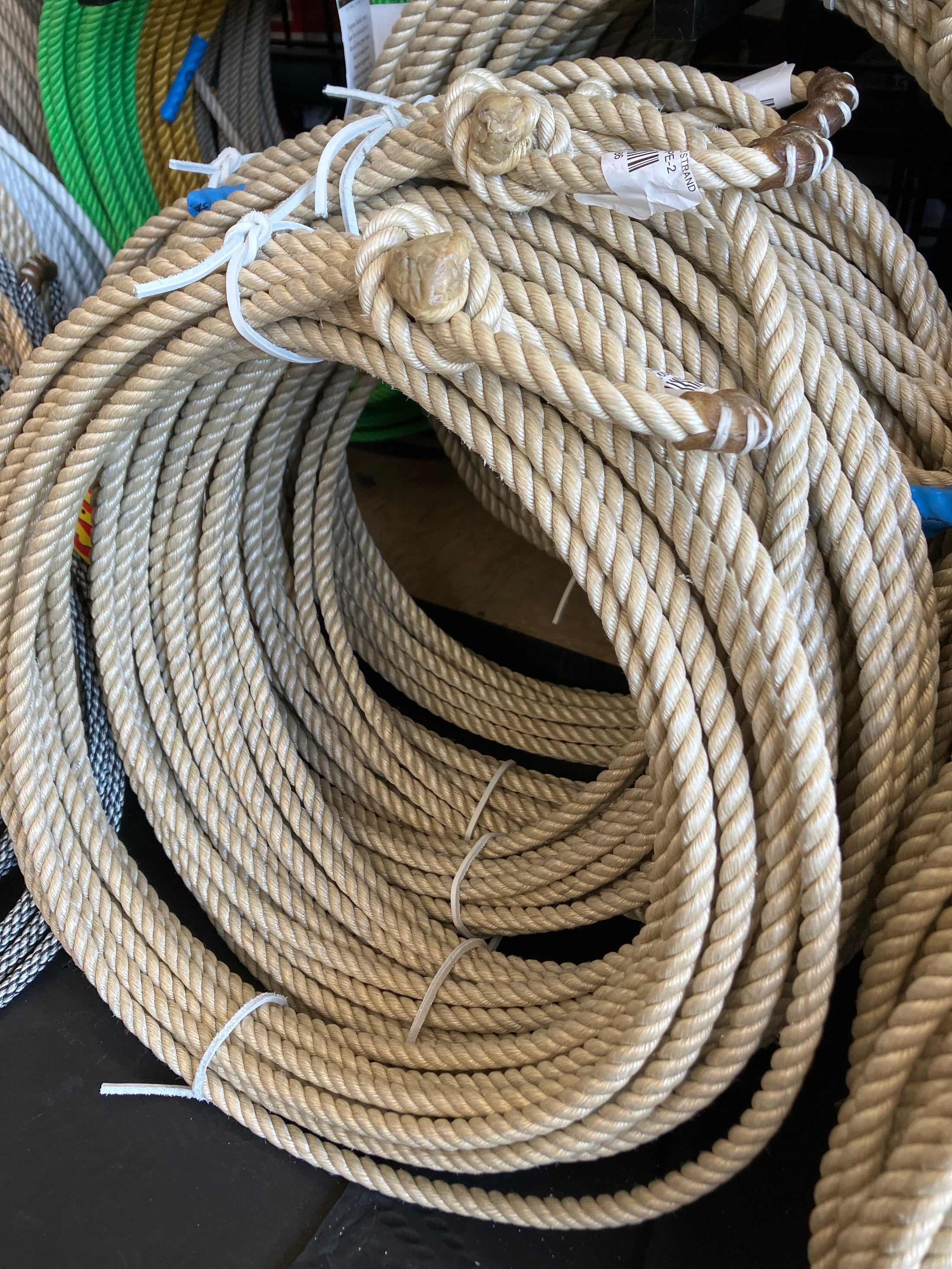 10.5 TAN 50' RANCH ROPE 3 STRAND