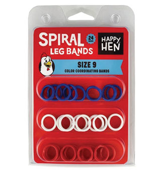 LEG BAND SPIRAL, SZ 9 24PK