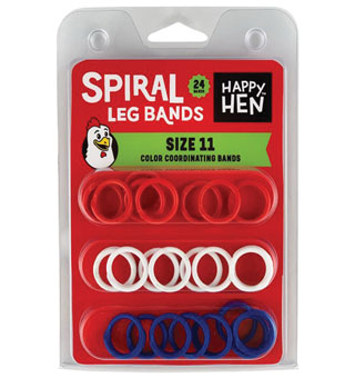 LEG BAND SPIRAL, SZ 11 24PK