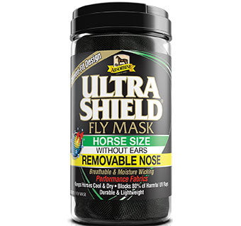 ULTRASHIELD FLY MASK NOSE NO EAR HORSE
