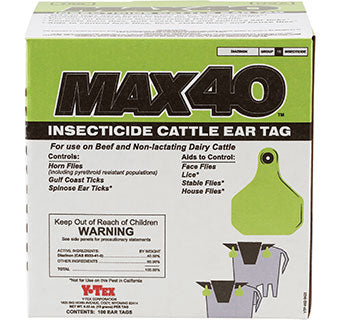 MAX 40 INSECTICIDE EAR TAGS