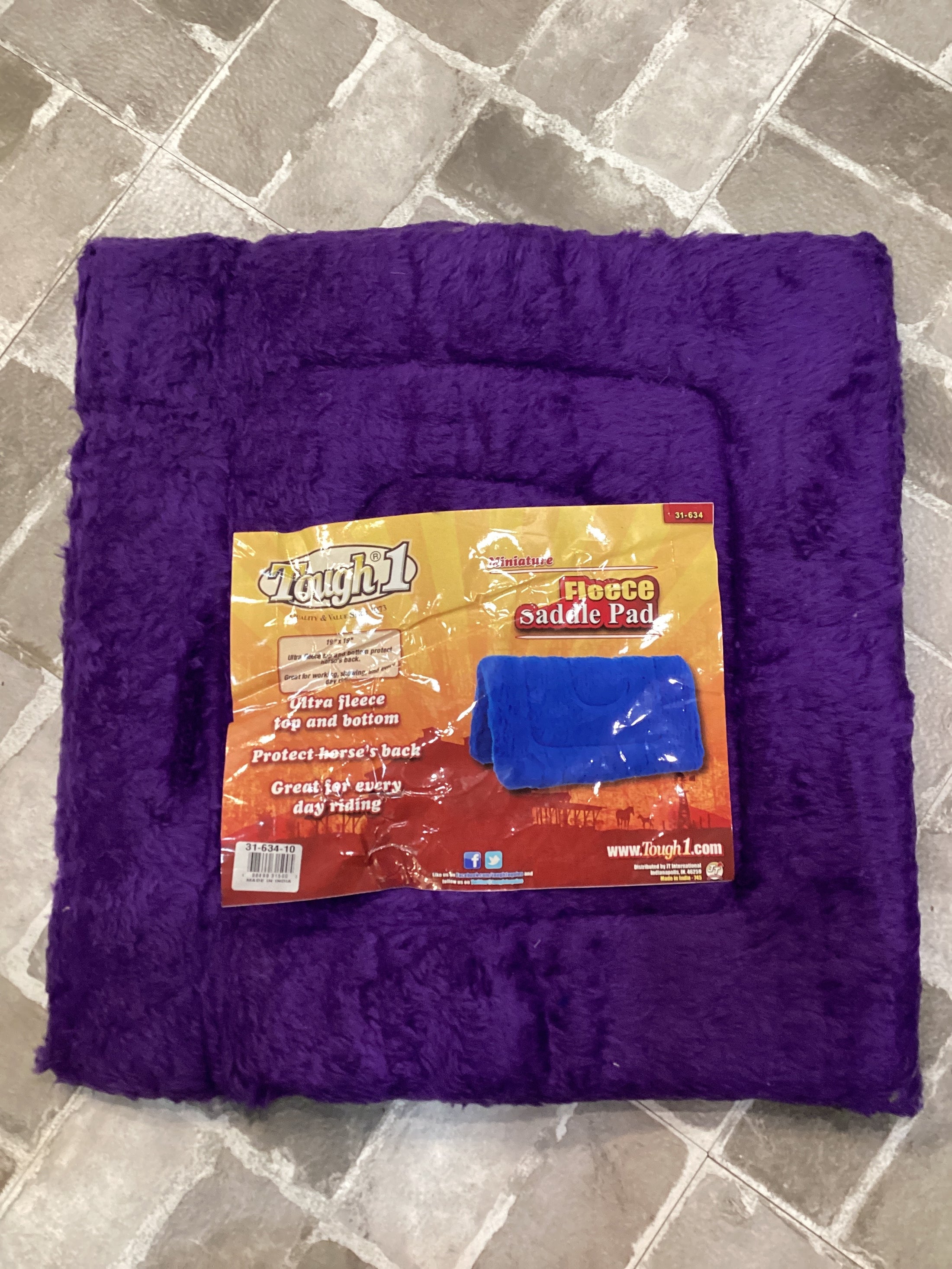 MINI PURPLE FLEECE PAD-PONY 19"