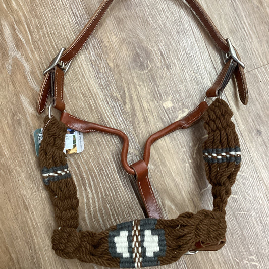 WOOL STRING LTHR HALTER
