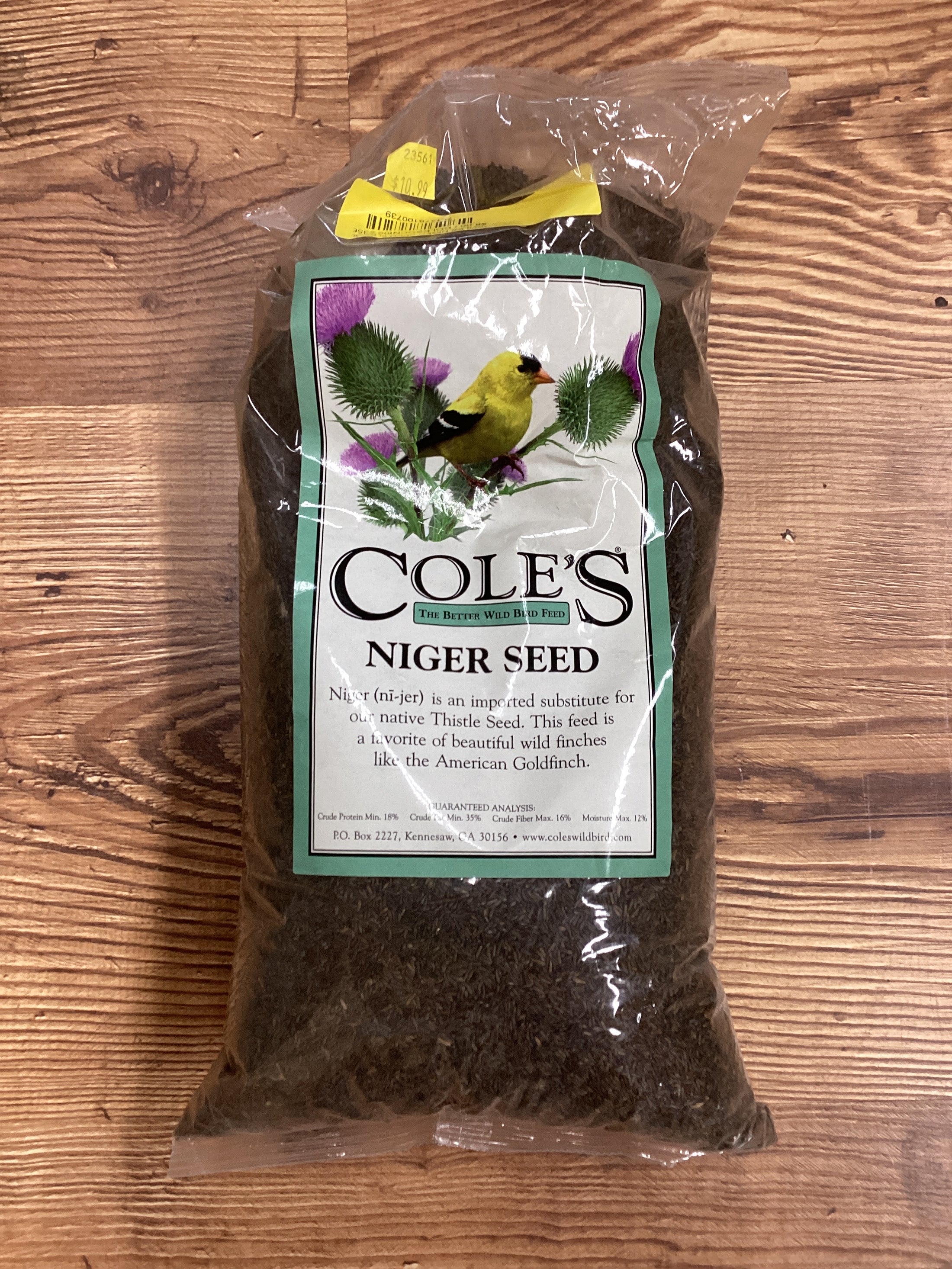 *COLES NIGER SEED 5LBS-3LB