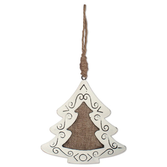 Vintage Burlap Tree Ornament