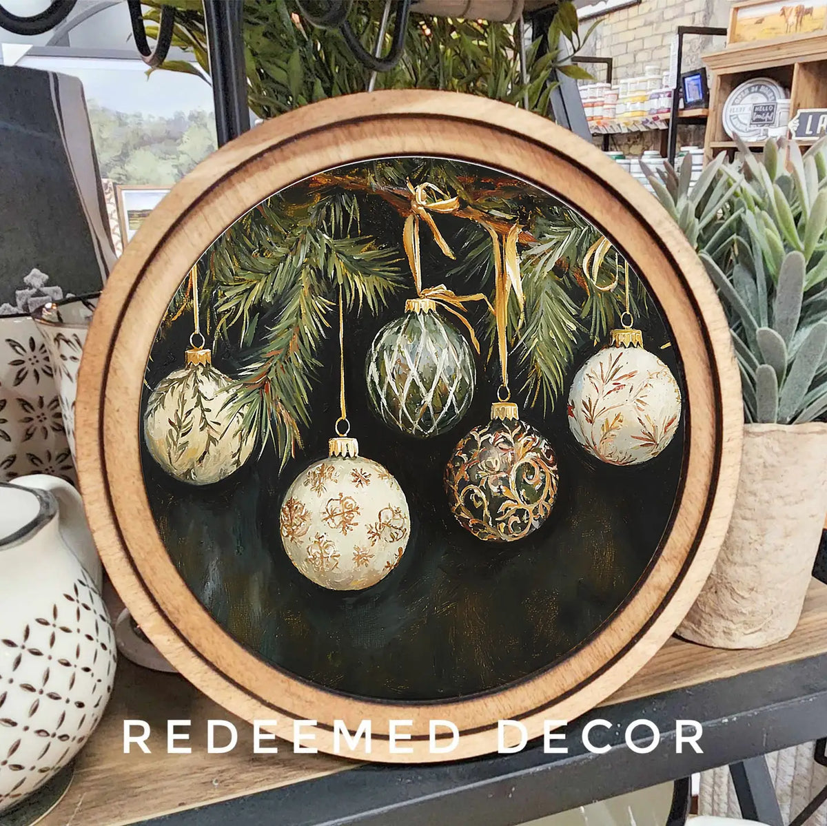 8" Round Ornaments Art