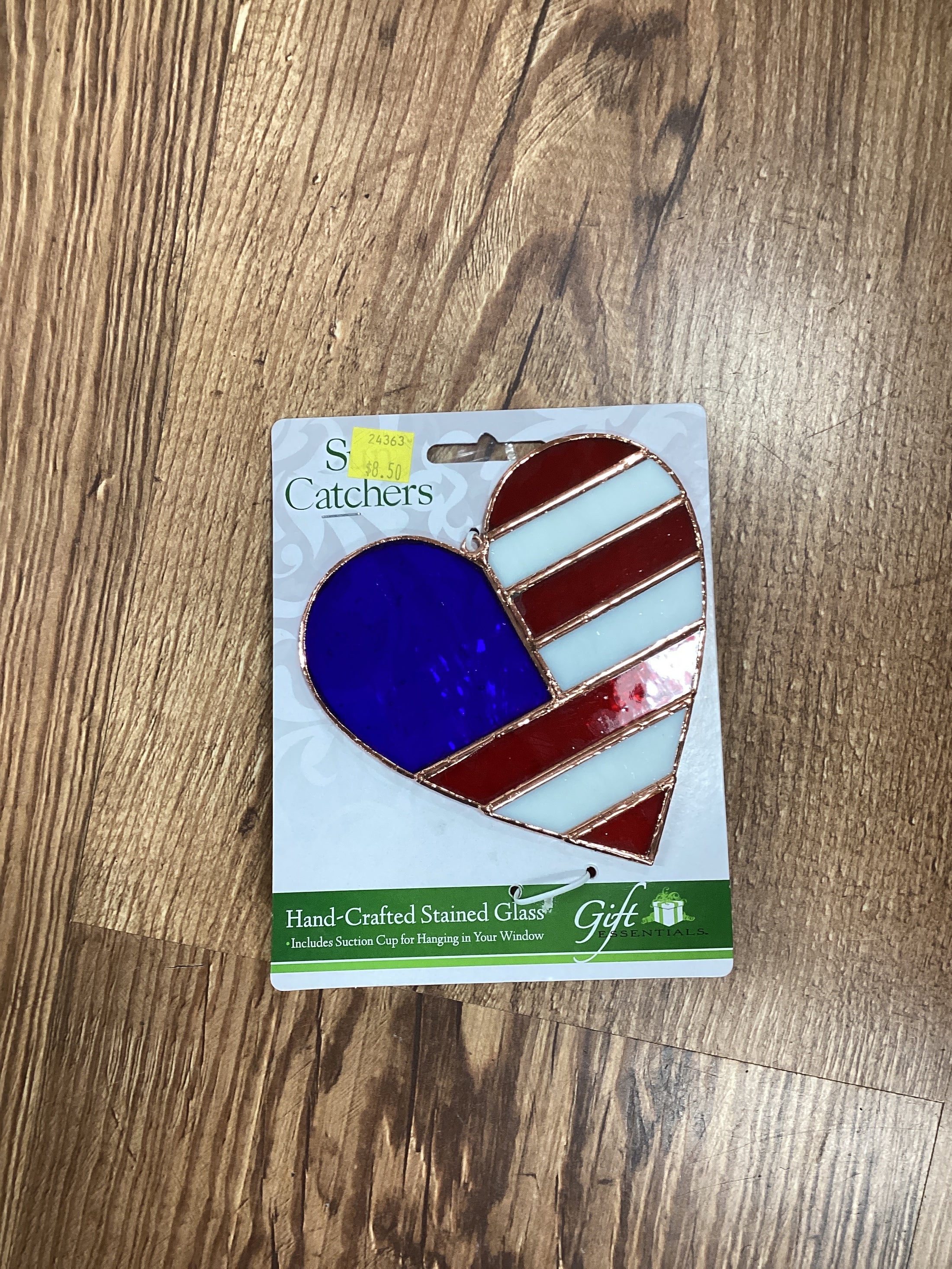 *PATRIOTIC HEART SUNCATCHER