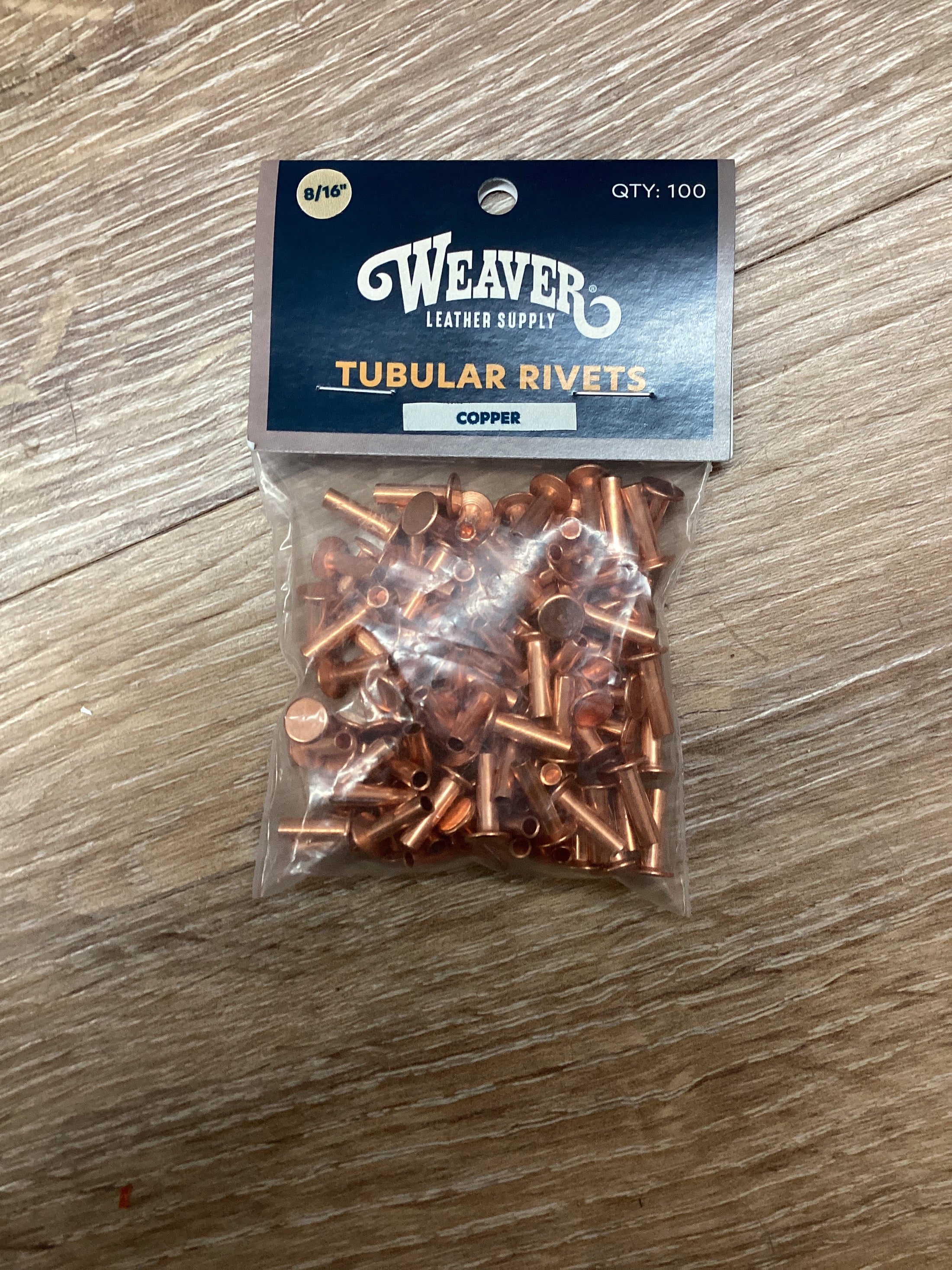 100PK TUBULAR RIVETS CP 1/2 #104-REX RIV