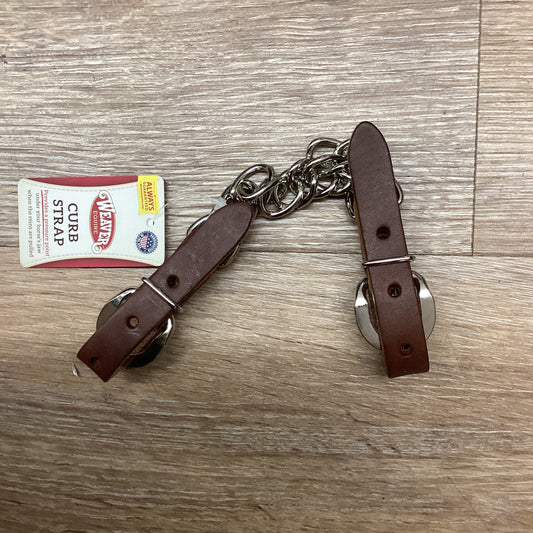 2026 WV CURB STRAP: Horizons Harness Leather 4-1/2" Single Flat Link Chain
