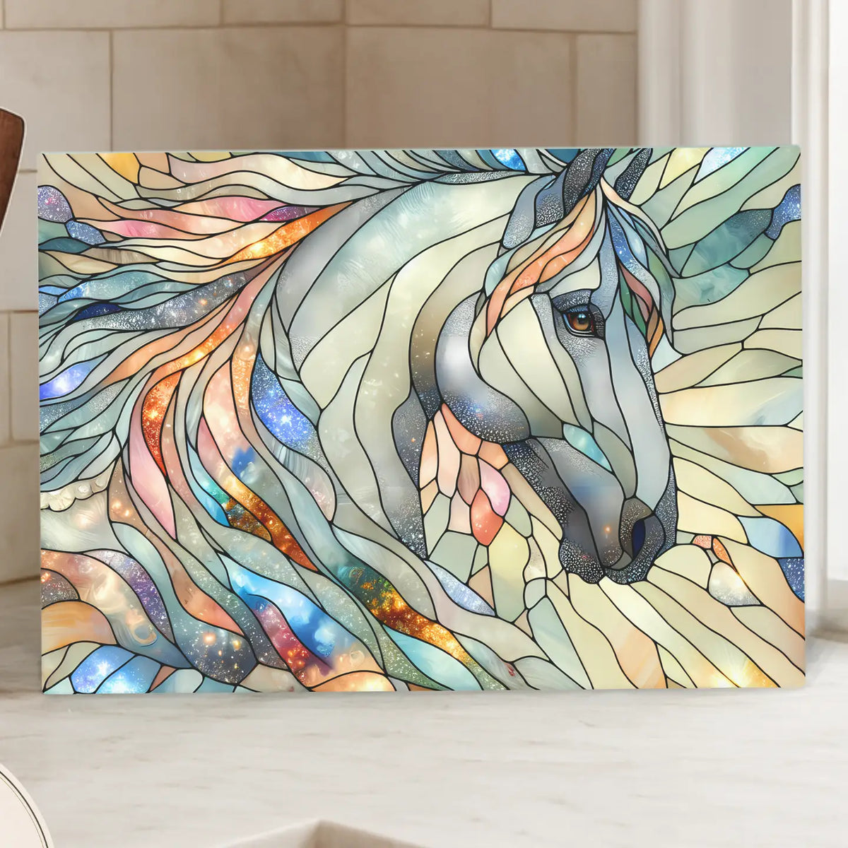 White Horse Cutting Board