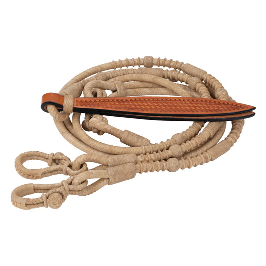 2026 WV Reins: Braided Romal, Natural, 3/8" x 7-1/2