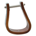Load image into Gallery viewer, 2026 WV STIRRUPS: Sloped Wooden with Galv Bindings 3"
