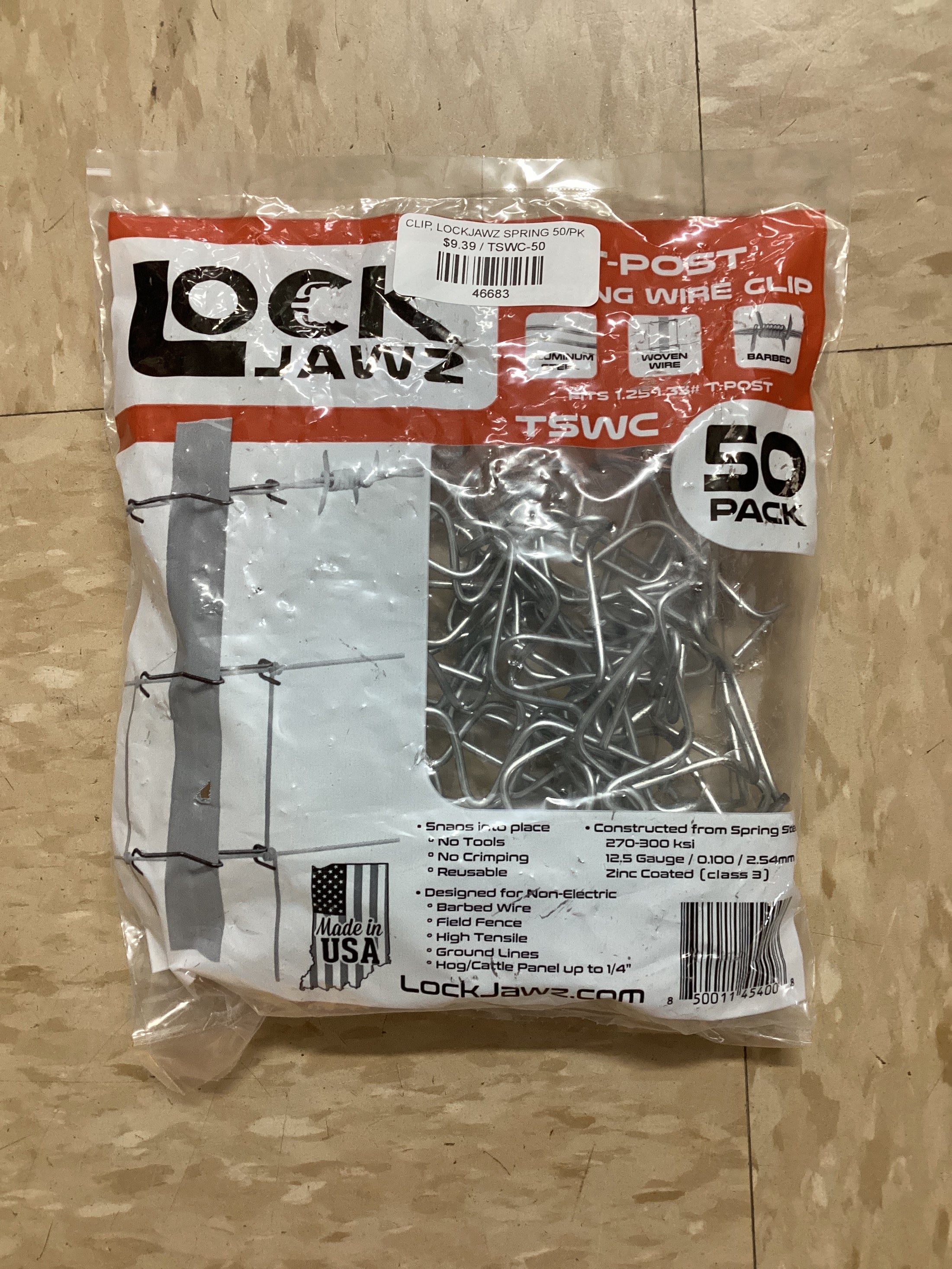 CLIP, LOCKJAWZ SPRING 50/PK