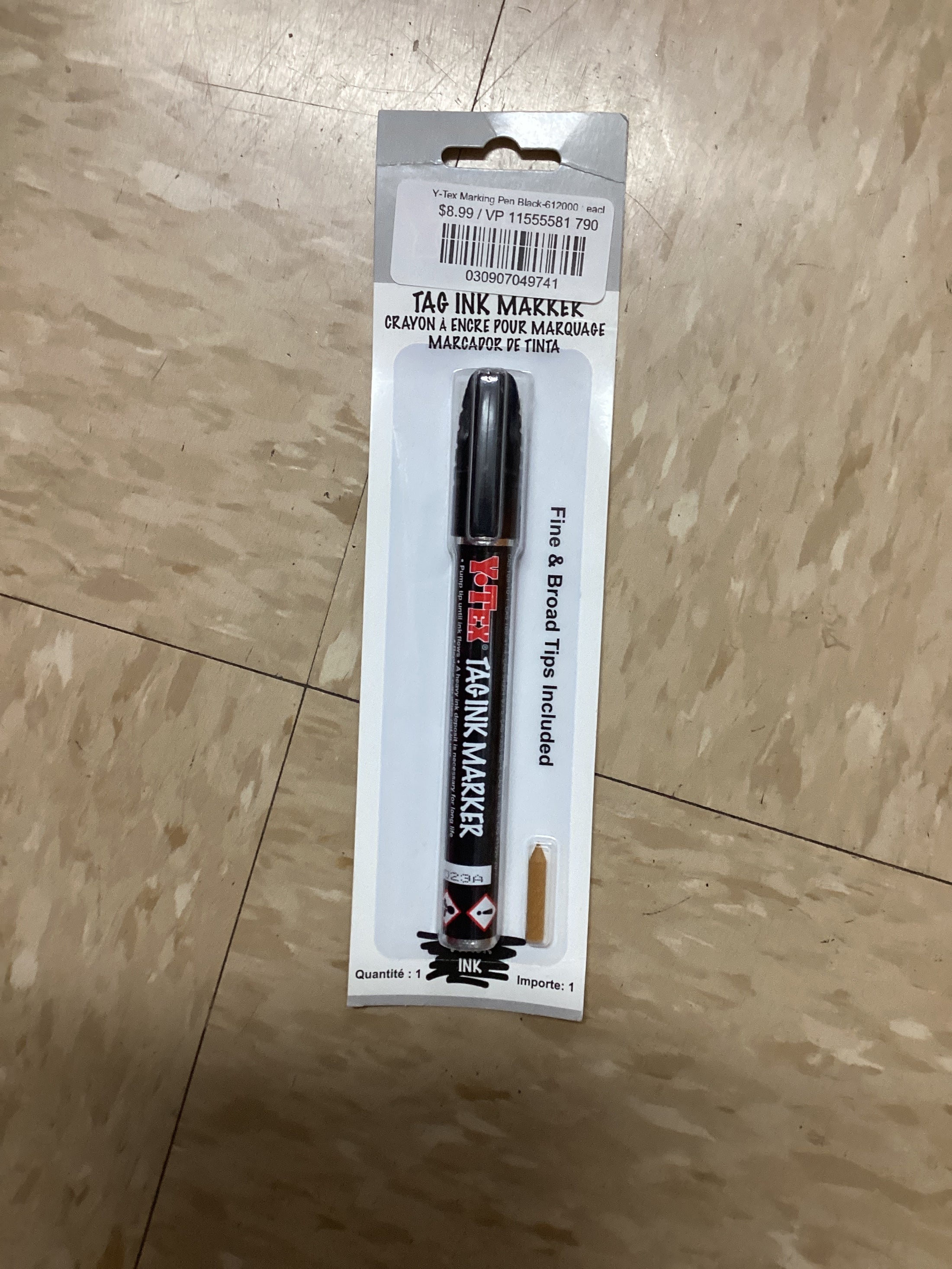 Y-Tex Marking Pen Black-612000 : each