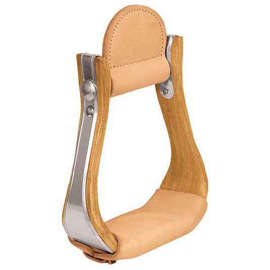 2026 WV STIRRUPS: Wooden with Leather Treads, Cutter 2"