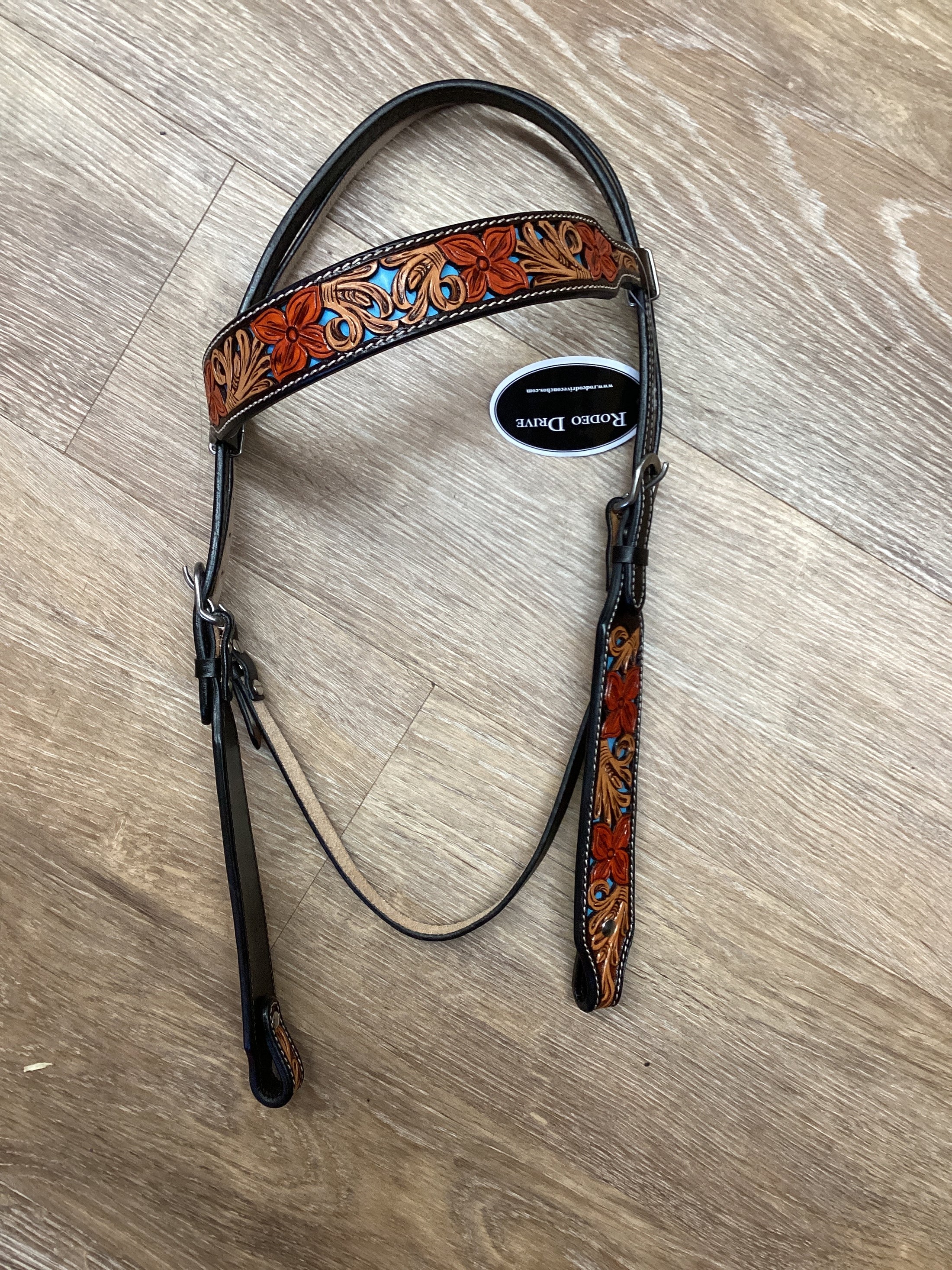 HEADSTALL: DARK OIL BLUE INLAY