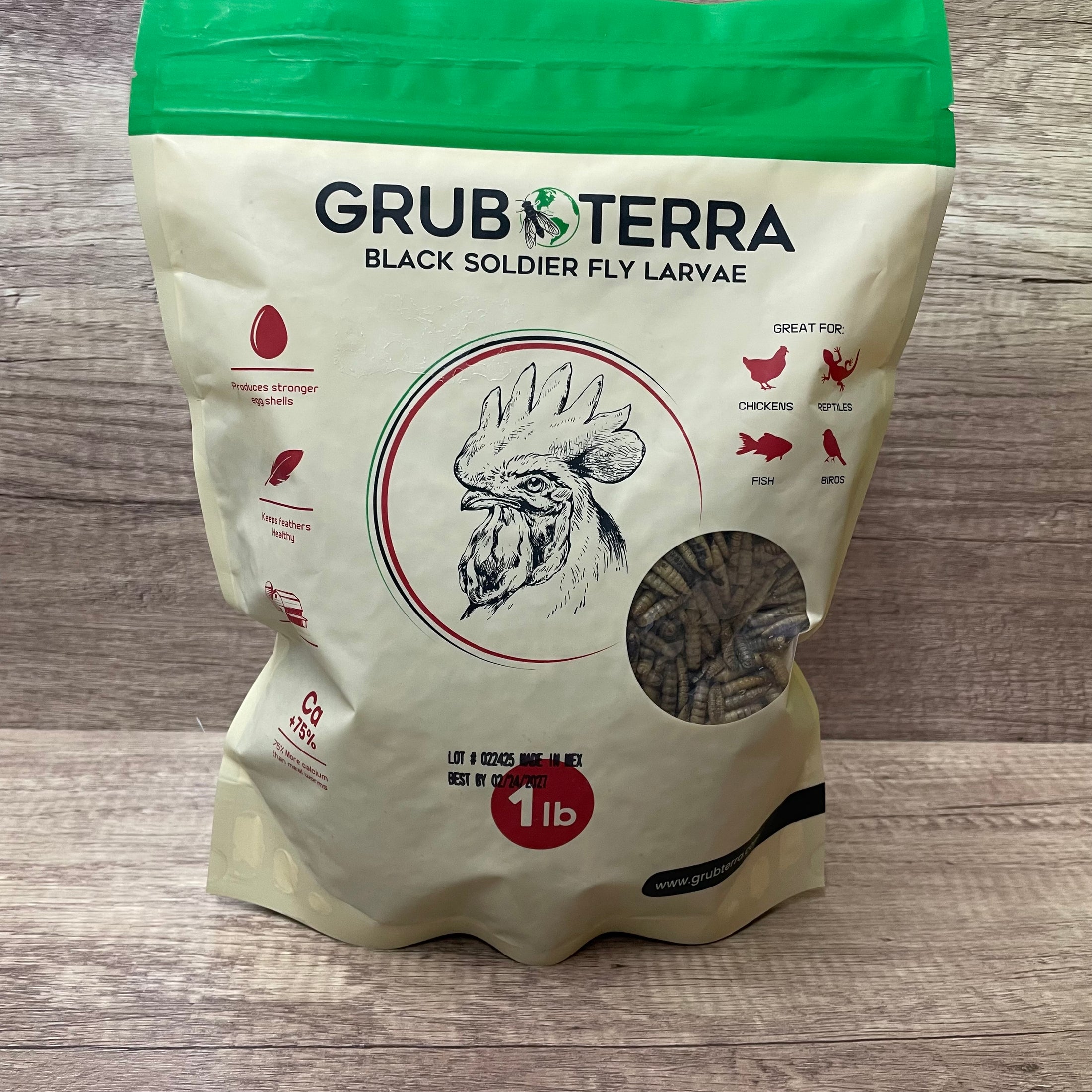 GrubTerra Dried Larvae 1lbs